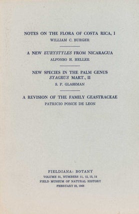 Stock ID 46514 Notes on the flora of Costa Rica, I. William C. Burger