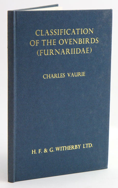 Stock ID 4921 Classification of the ovenbirds (Furnariidae). Charles Vaurie.