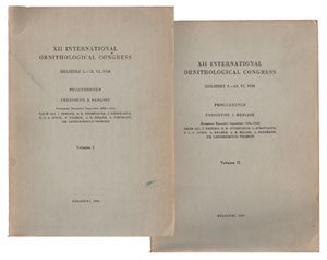 Stock ID 5363 Proceedings of the [twelfth] International Ornithological Congress: Helsinki, 5-12 June 1958. G. Bergman.
