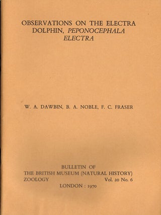 Stock ID 5871 Observations on the Electra Dolphin, Peponocephala electra. W. A. Dawbin