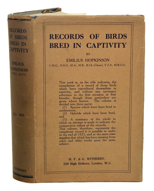 Stock ID 6622 Records of birds bred in captivity. Emilius Hopkinson.