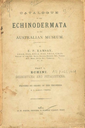 Stock ID 7733 Catalogue of the Echinodermata in the Australian Museum, part one: Echini....