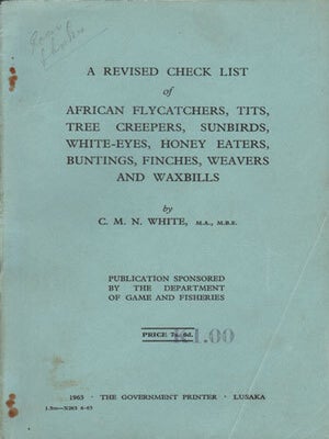 Stock ID 8539 A revised check list of African flycatchers, tits, tree creepers, sunbirds,...