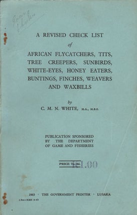 Stock ID 8539 A revised check list of African flycatchers, tits, tree creepers, sunbirds,...