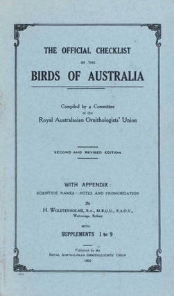 Stock ID 8603 The official checklist of the birds of Australia. H. Wolstenholme